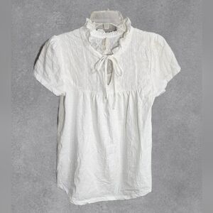 Roper Off-White Cotton Top Size Small